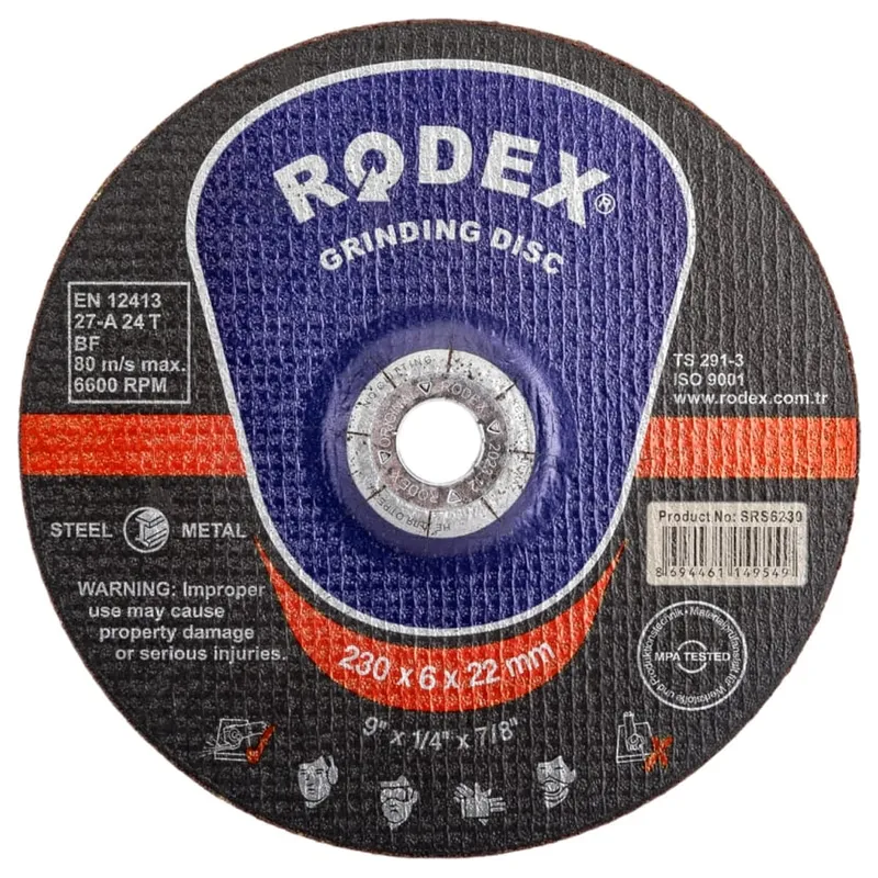 Диск шлифовальный по металлу RODEX 230х22.2мм SRS6230