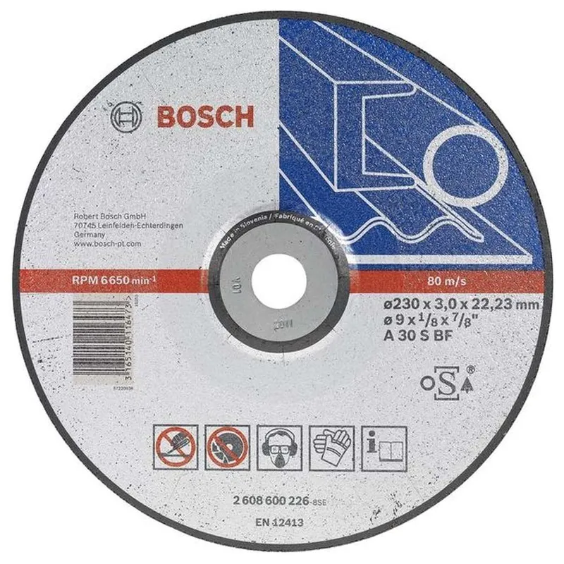 Диск отрезной по металлу Bosch 230х3х22.23мм 2608600226