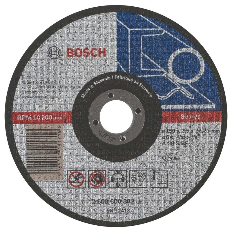 Диск отрезной по металлу Bosch 150х22.2х2.5мм 2608600382