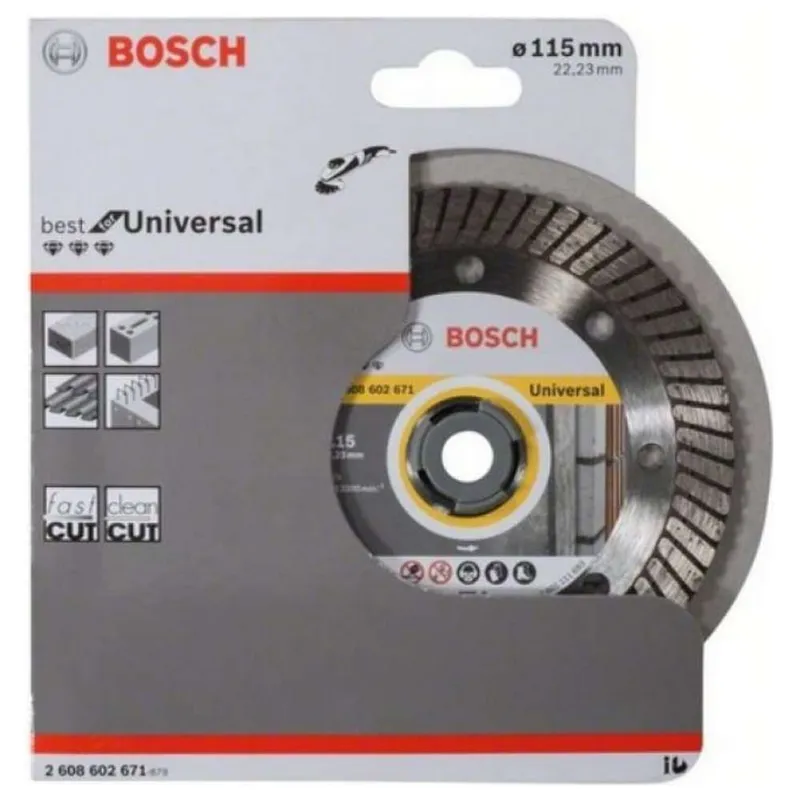 Диск алмазный отрезной для УШМ Bosch Best for Universal 115х22.2мм 2608602671