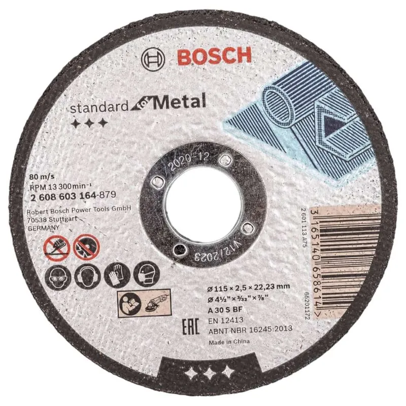 Диск отрезной по металлу Bosch Standard 115x2.5х22.2мм 2608603164