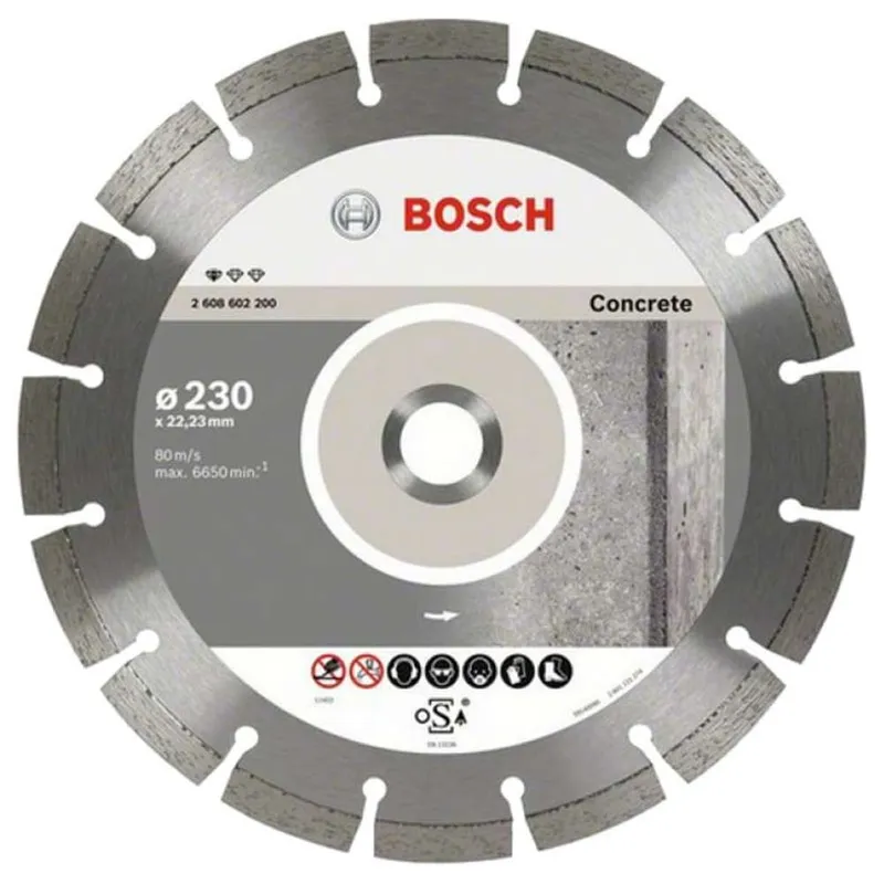 Диск алмазный по бетону Bosch 230х22.23мм 10шт. 2608603243