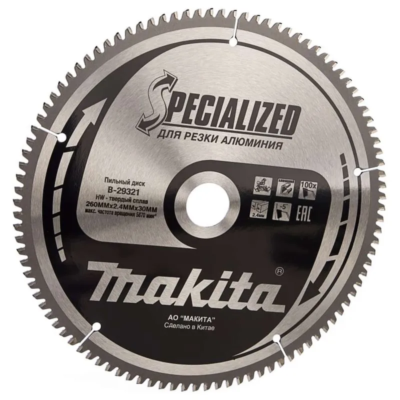 Пильный диск Makita Al 260x30мм B-29321