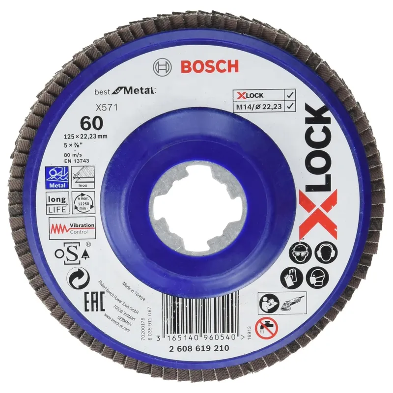 Круг лепестковый торцевой Bosch 125х22.2мм G60 2608619210