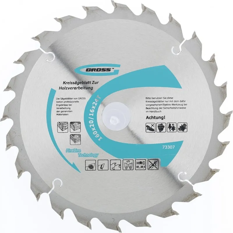 Диск пильный по дереву GROSS 160х20/16х24T 73307