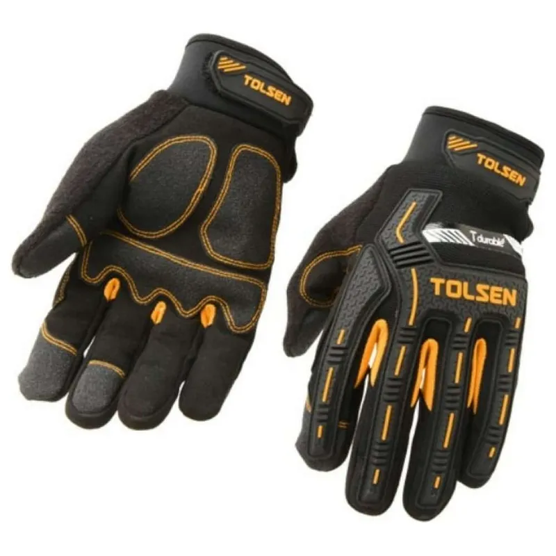 Комбинированные перчатки с накладками TOLSEN BLACK XL 45047