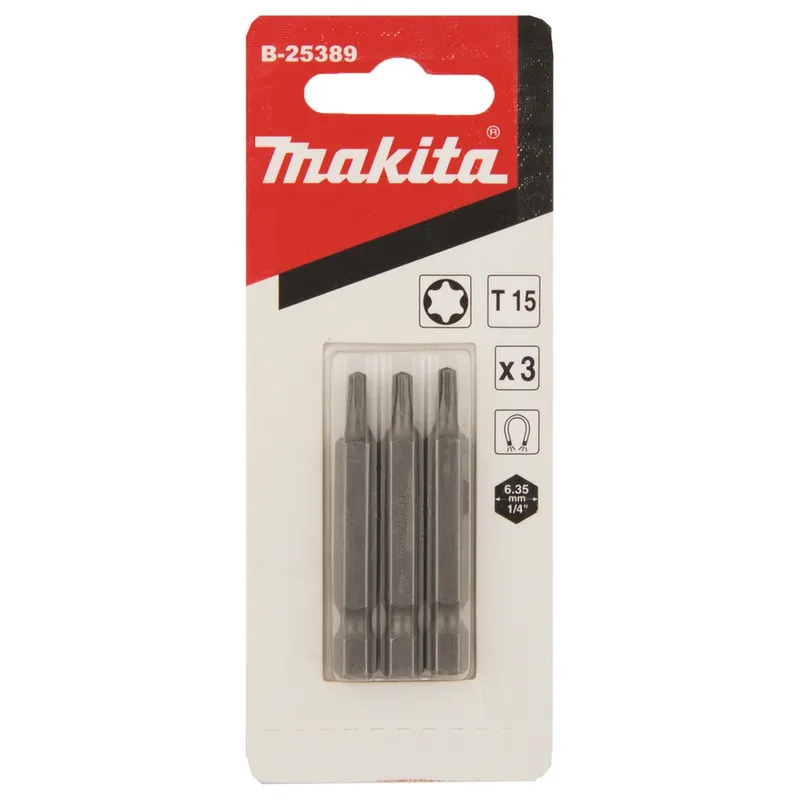 Биты Makita T15 E-form (MZ) 50мм 3шт. B-25389