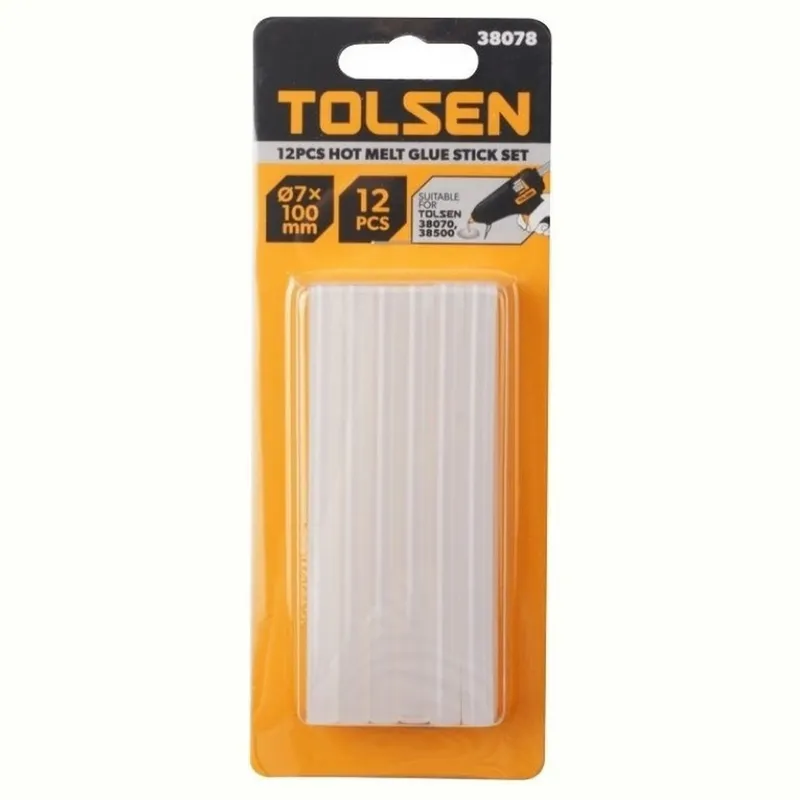Стержни клеевые TOLSEN 7х100мм 12шт. 38078