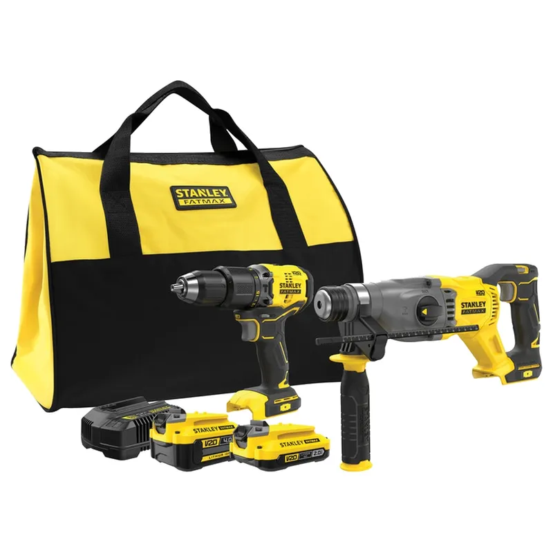 Набор Stanley FatMax аккумуляторная ударная дрель SFMCD715 + бесщеточный перфоратор SFMCH900 SFMCK216MDS-QW