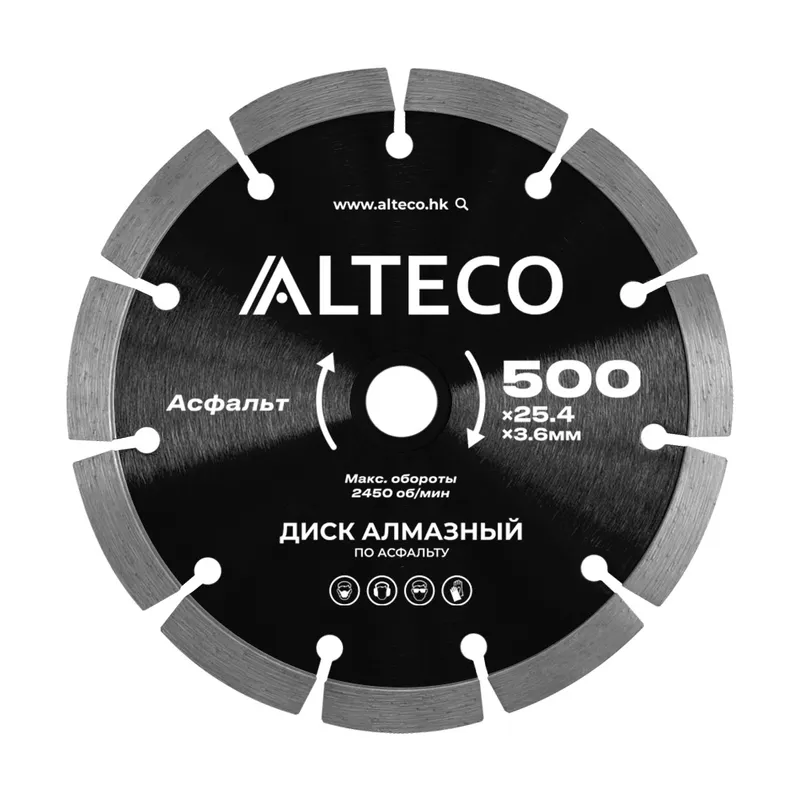 Диск алмазный по асфальту ALTECO 500x25.4x3.6мм