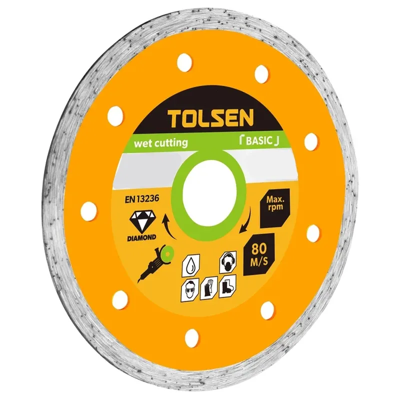 Диск алмазный отрезной сплошной TOLSEN 180x22.2мм 76735