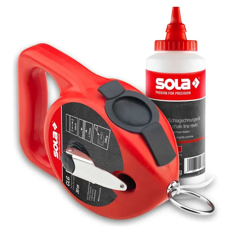 Шнур малярный для отбивки и порошок меловый синий SOLA CLG 30 SET B 66111143
