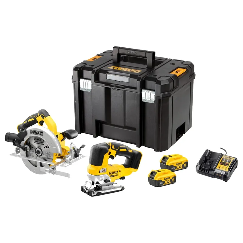 Набор электроинструментов DeWALT DCS570-XJ + DCS334-XJ + 2аккумулятора + зарядное устройство +транспортировочный бокс DCK2012P2T-QW