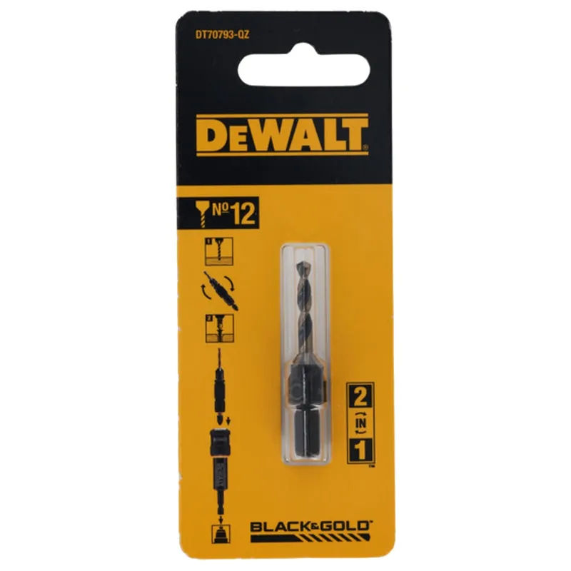Пилотное сверло с зенкером DeWALT Flip&Drive для шурупов толщиной 6 мм DT70793-XJ
