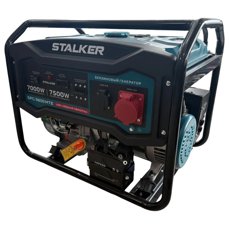 Бензиновый генератор STALKER SPG 9800 MTE / 7.5кВт / 220/380В