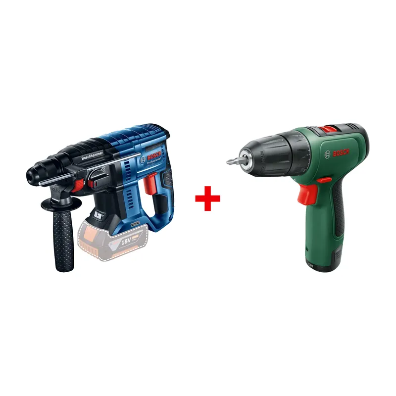 Аккумуляторный перфоратор Bosch GBH 180-Li Solo 0611911120 + Аккумуляторная дрель-шуруповерт Bosch EasyDrill 1200 06039D3007