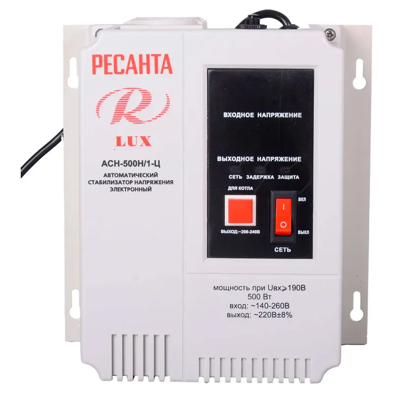 Стабилизатор Ресанта АСН-500Н/1-Ц LUX 63/6/39