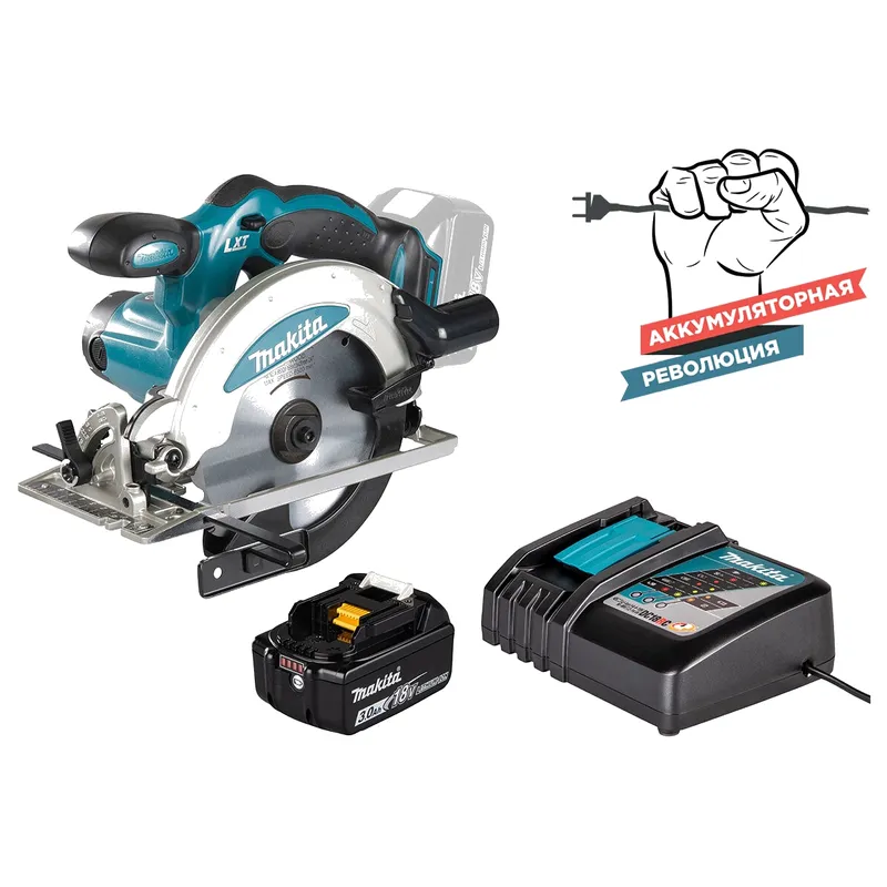 Аккумуляторная циркулярная пила Makita DSS610ZRF + Набор RF 191A25-2