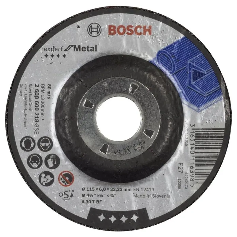 Диск обдирочный по металлу Bosch 115х22.2мм 2608600218