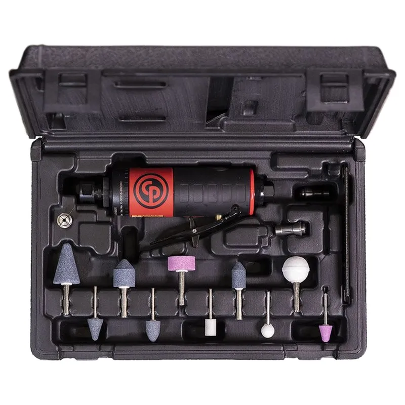 Машинка зачистная прямая с набором шарошек Chicago Pneumatic 22000об/мин CP7411K 8941074111