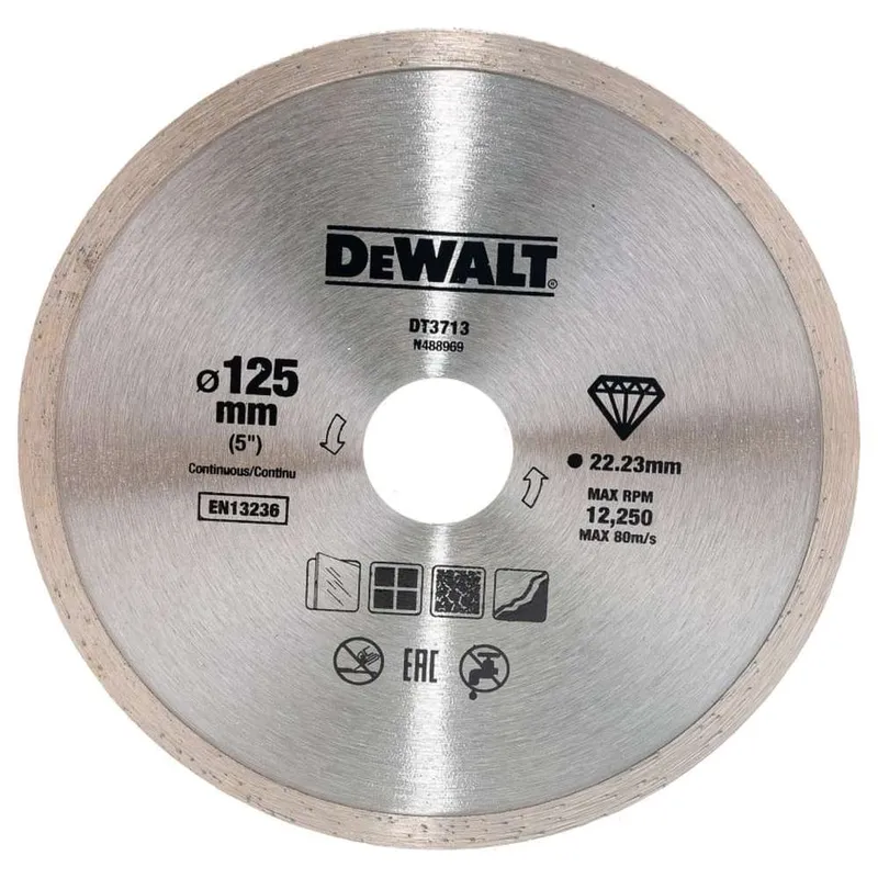 Диск отрезной алмазный по керамике DeWALT 125х1.6х22.23мм DT3713-QZ