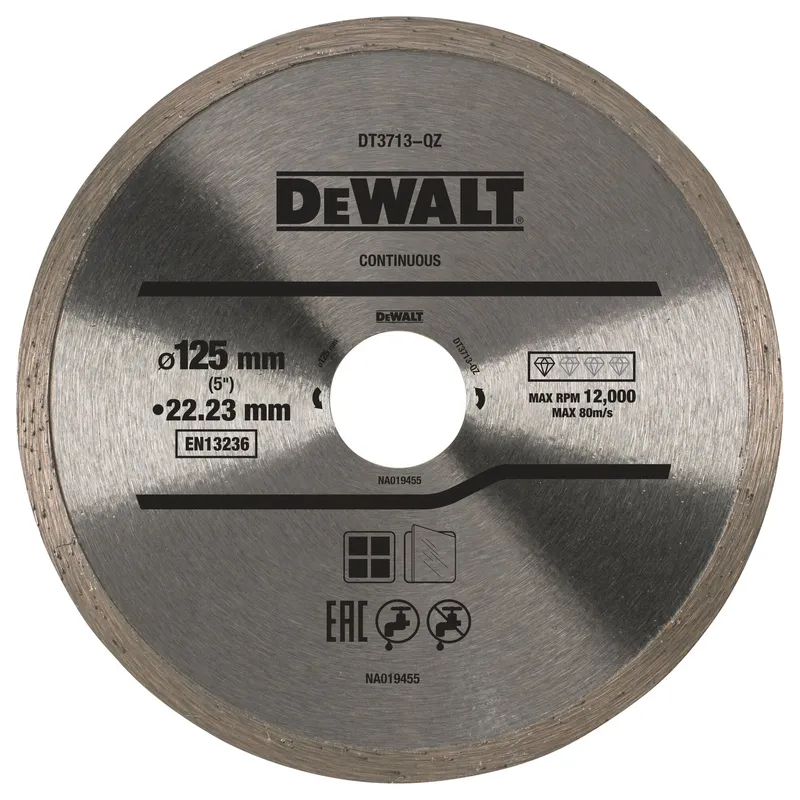Диск отрезной алмазный по керамике DeWALT 125х1.6х22.23мм DT3713-QZ