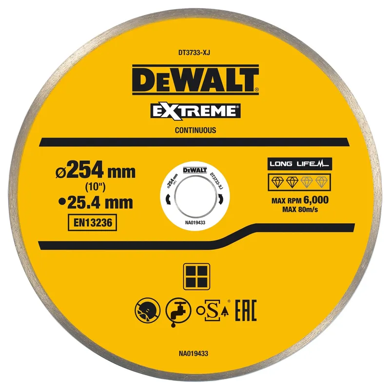 Диск отрезной алмазный по плитке DeWALT 254х1.6х25.4мм DT3733-XJ