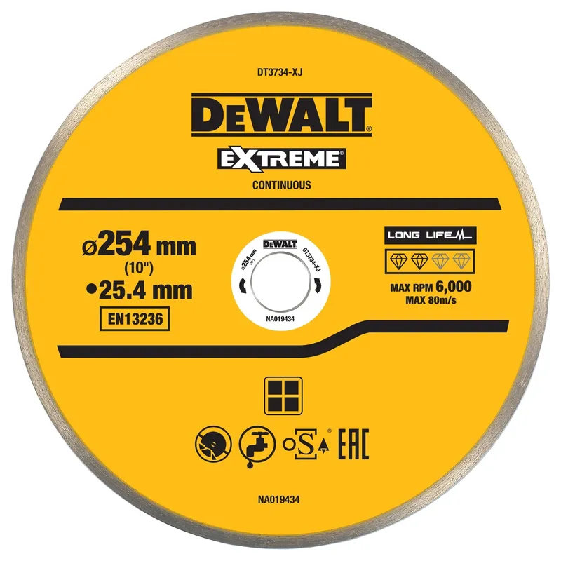 Диск отрезной алмазный по камню DeWALT 254х1.6х25.4мм DT3734-XJ
