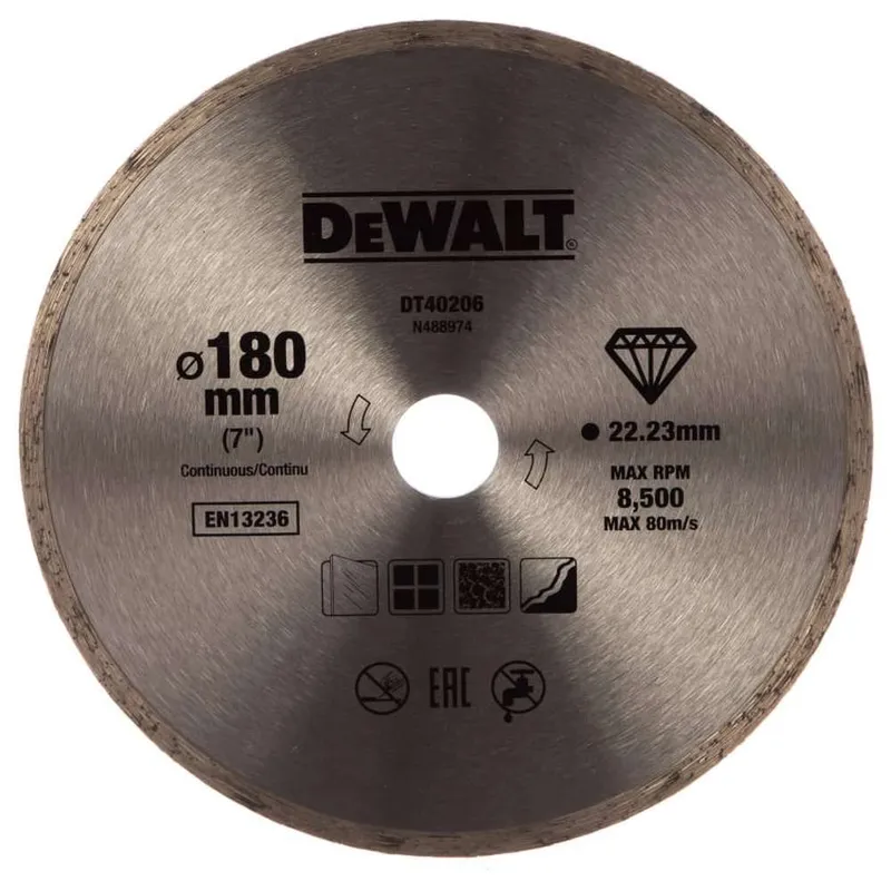 Алмазный круг по керамике DeWALT 180х22.2мм DT40206-QZ