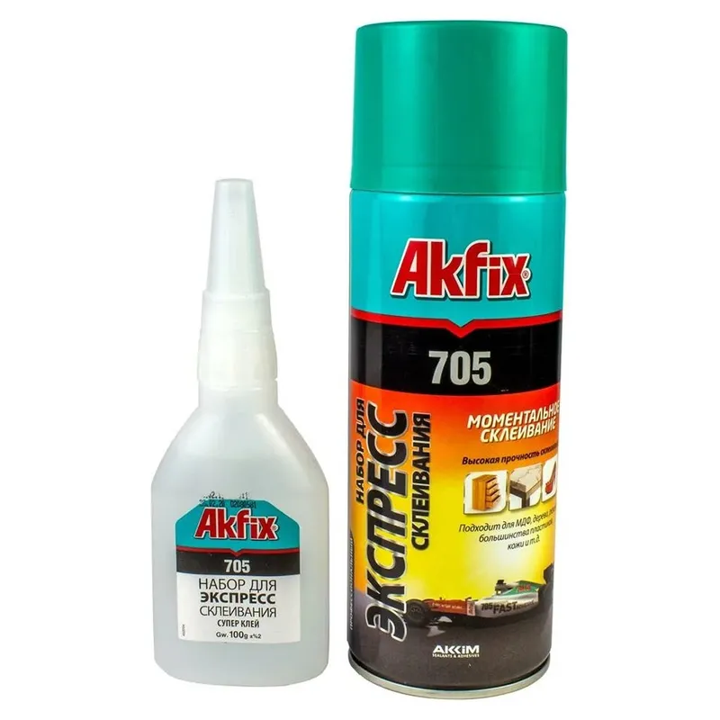 Клей МДФ AKFIX 100 мл+25гр GA055