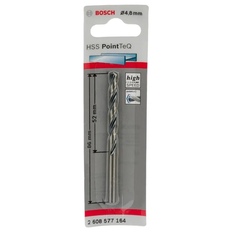 Сверло по металлу Bosch "PointTeQ" 4.8х52х86мм 2608577164