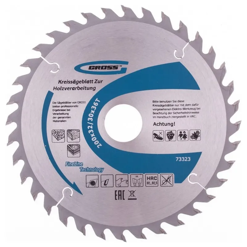 Диск пильный по дереву GROSS 200х32/30х36T 73323