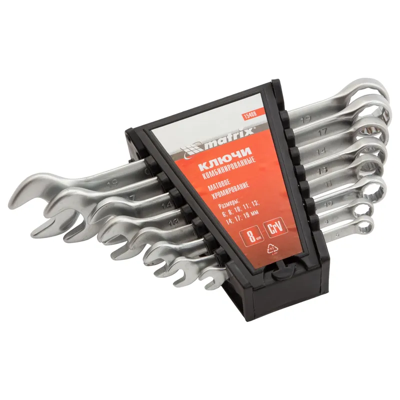 Набор ключей комбинированных MATRIX 6-19мм 8шт. 15408