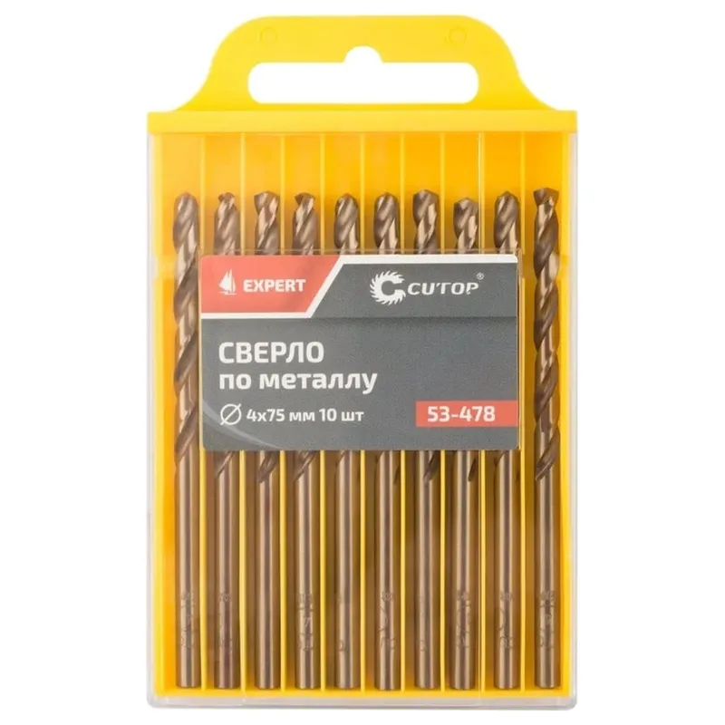 Сверло по металлу Cutop "EXPERT" 4х43х75мм 10шт. 53-478