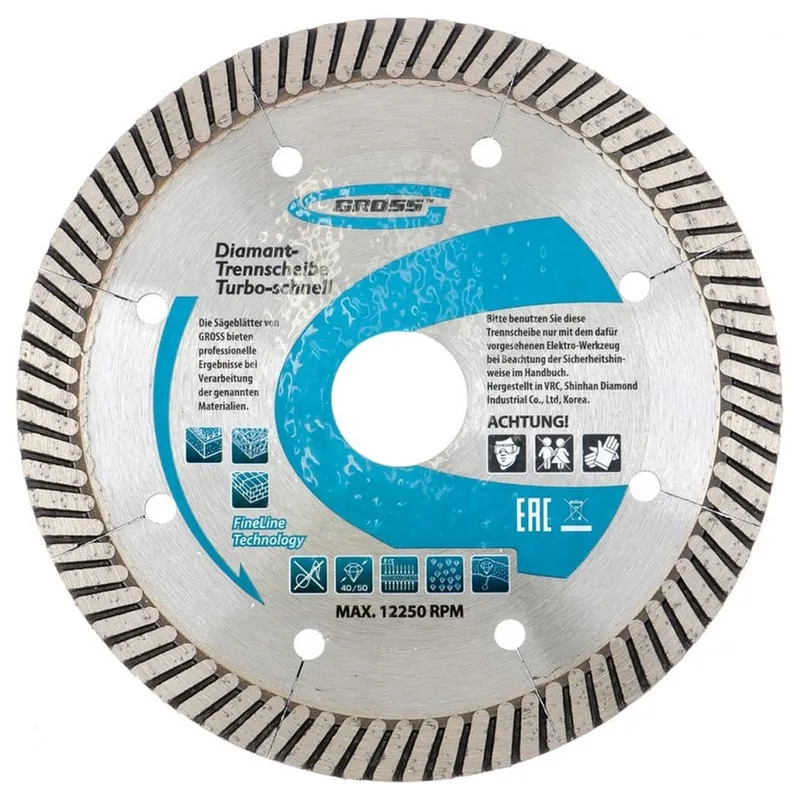 Диск алмазный по бетону GROSS 180х22.2мм 73032