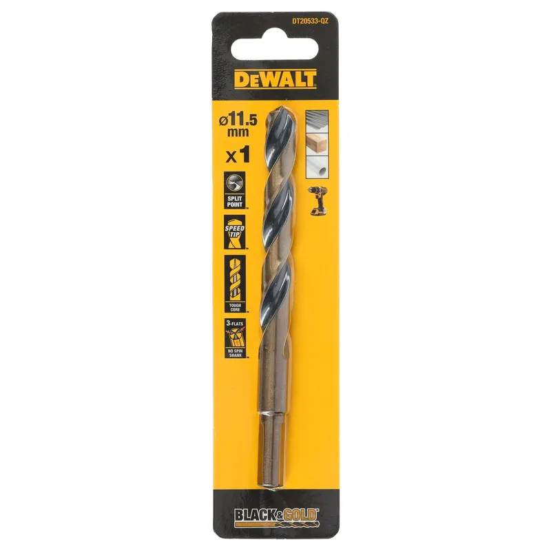 Сверло по металлу DeWalt Black&Gold HSS 11.5мм DT20533-QZ