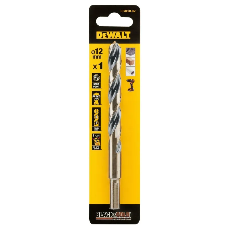 Сверло по металлу DeWALT "BLACK & GOLD" 12х101х151мм DT20534-QZ