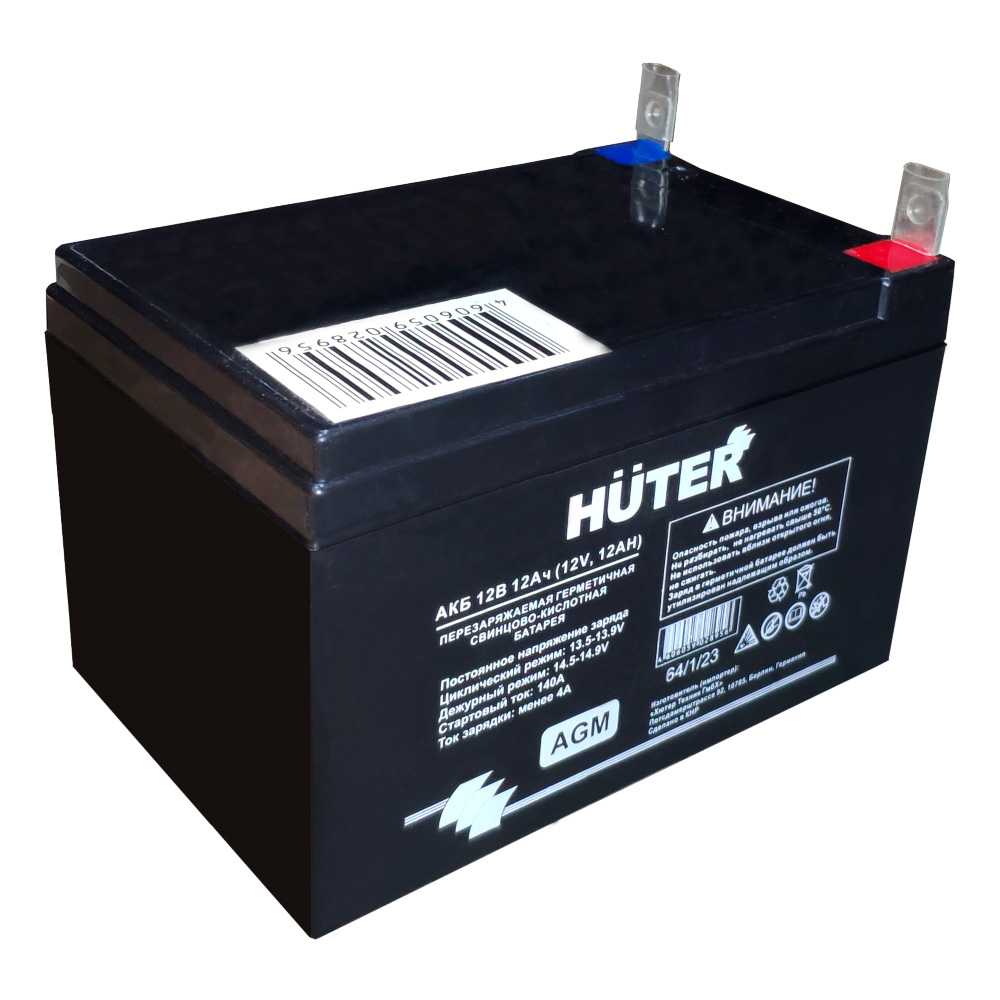 Аккумуляторная батарея Huter АКБ 12В 12Ач