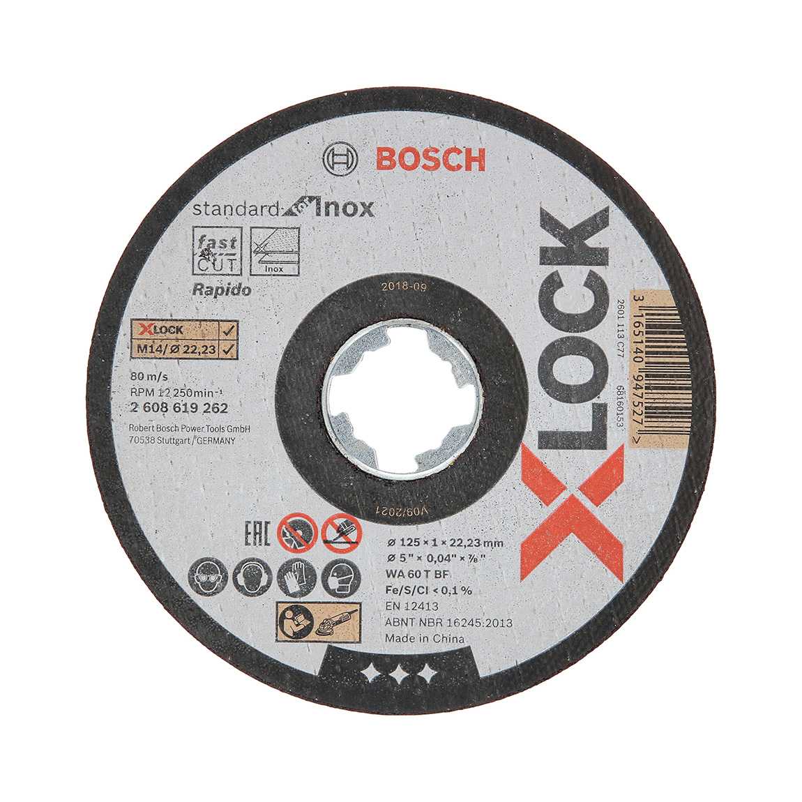 Диск шлифовальный Bosch 125*1,0 X-LOCK 2608619262