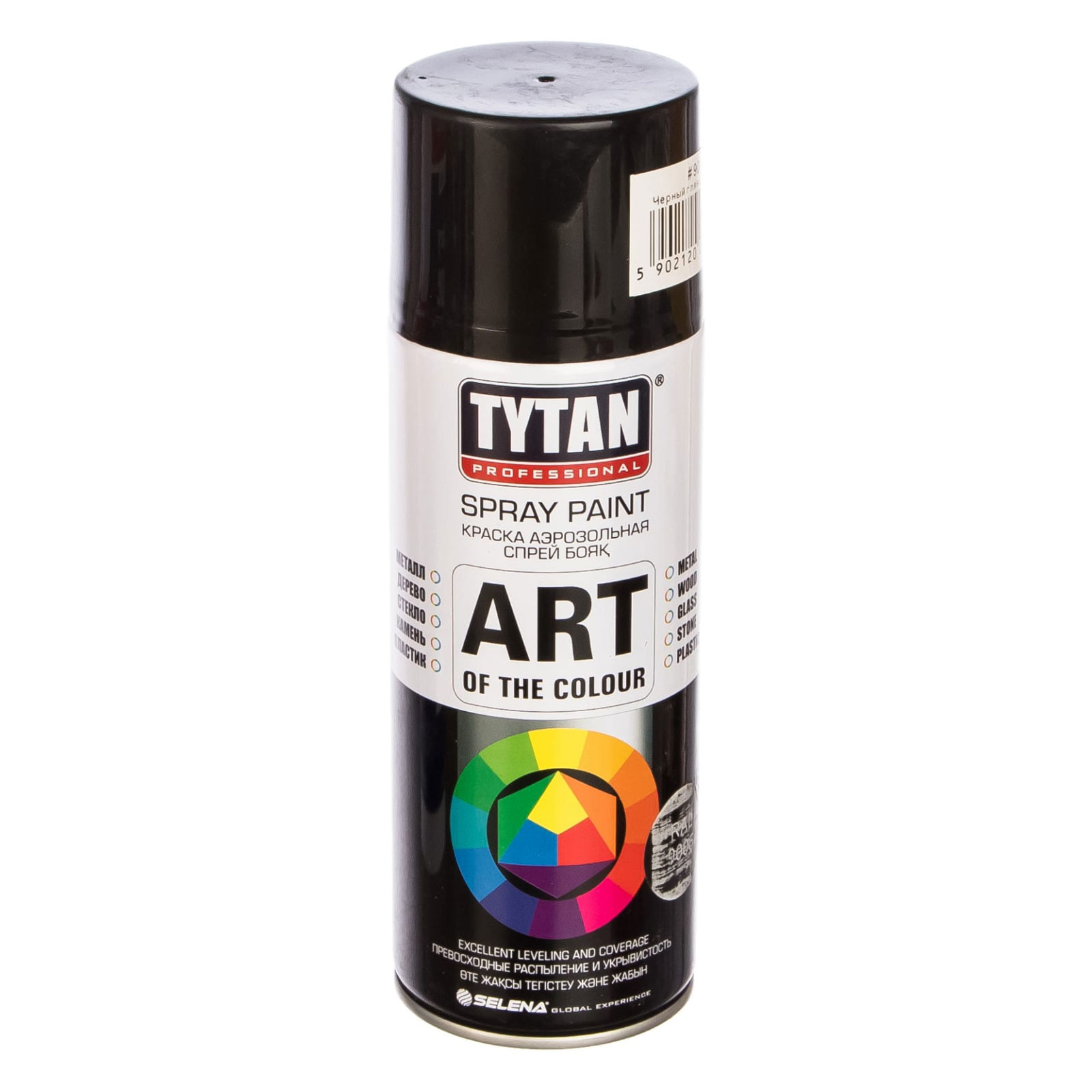Аэрозольная краска TYTAN PROFESSIONAL RAL9005 черная глянец 400мл 93809