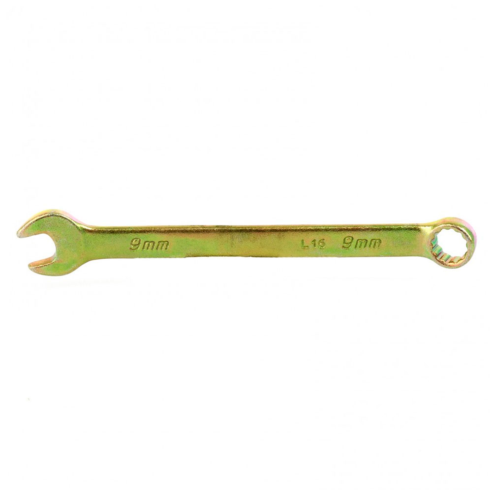 Ключ комбинированный желтый цинк Сибртех 9мм 14975