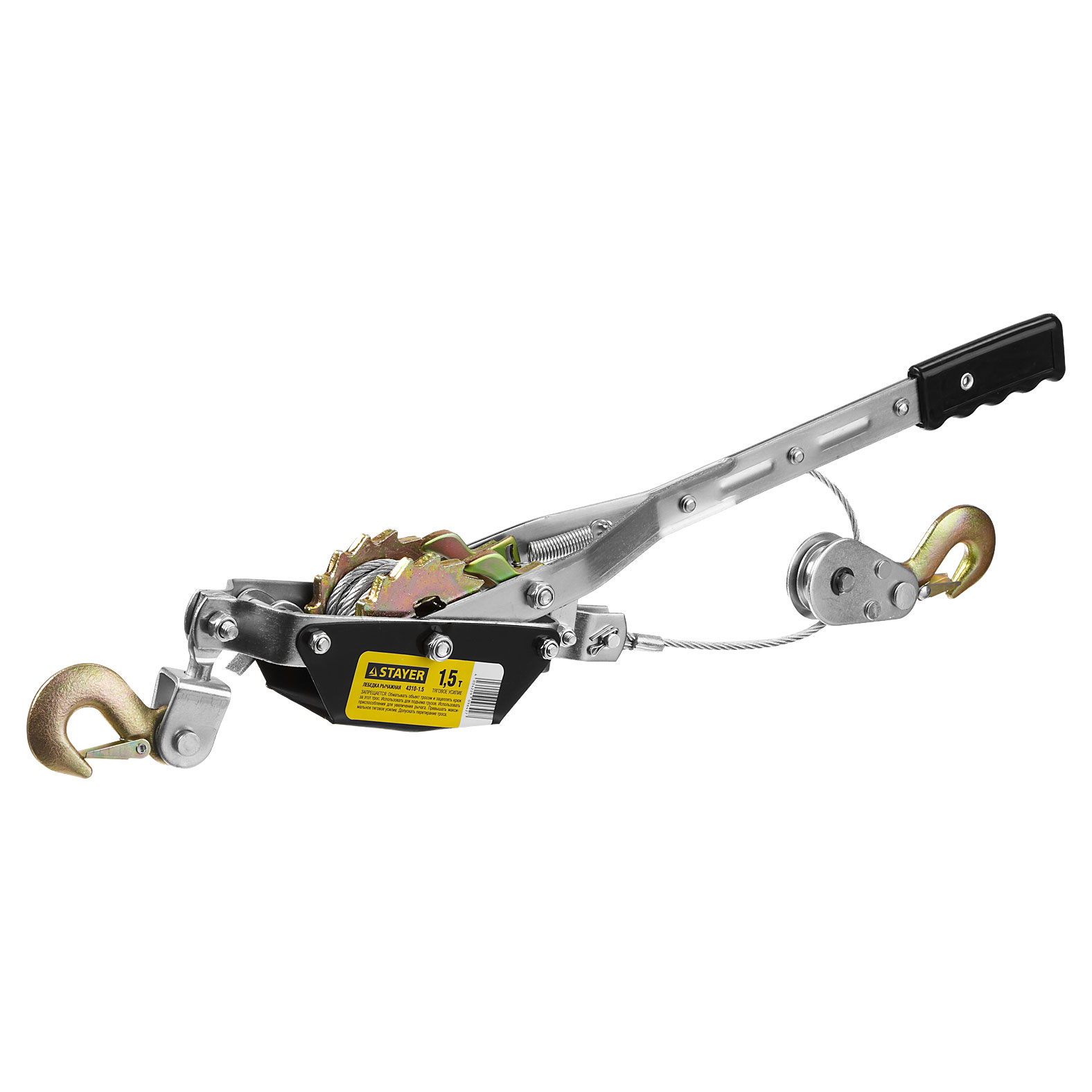 Лебедка ручная рычажная STAYER "MAXPULL" 1.5т 2.4м 4310-1.5