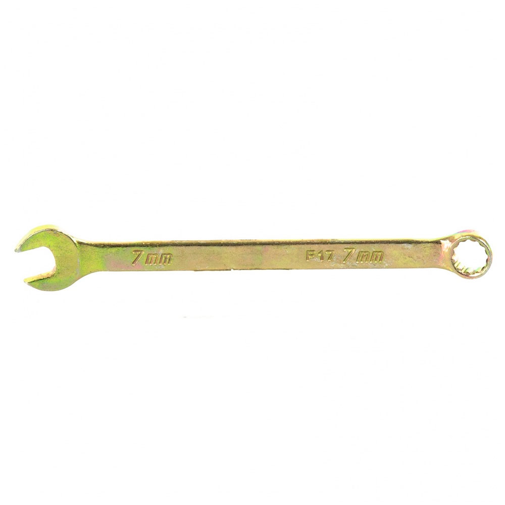 Ключ комбинированный желтый цинк Сибртех 7мм 14973