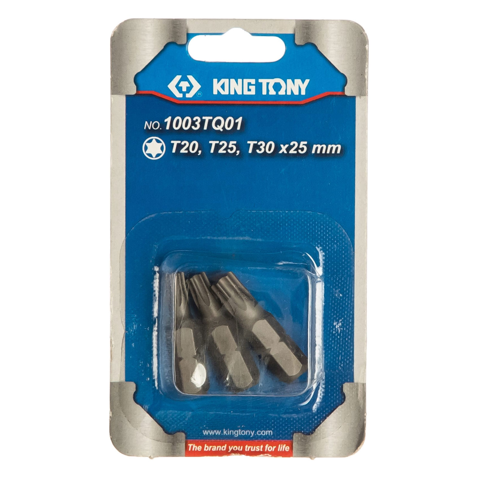 Набор бит KING TONY 1003TQ01 TORX 1/4" T20, T25, T30