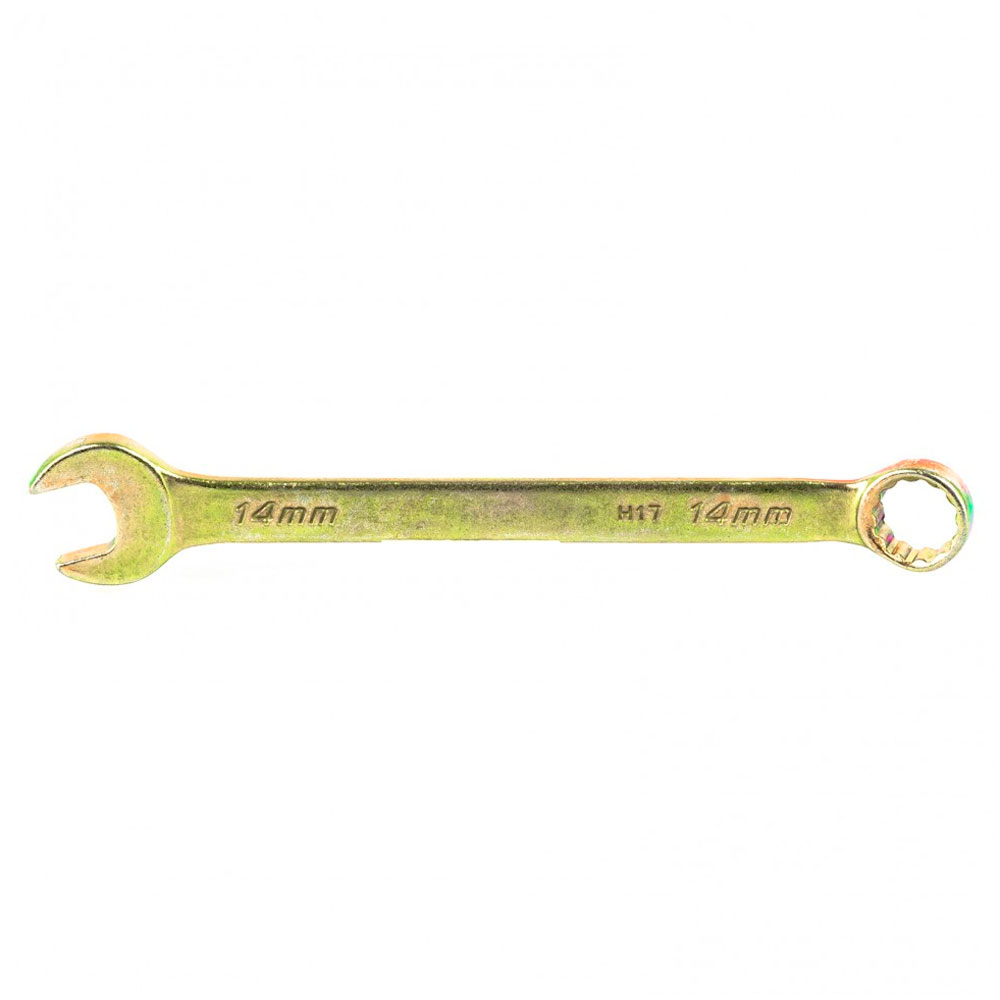 Ключ комбинированный Сибртех желтый цинк 14мм 14980
