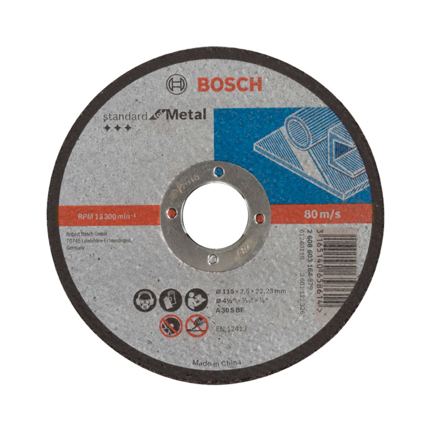 Диск отрезной по металлу Bosch 115*2,5*22,2мм 2608603164